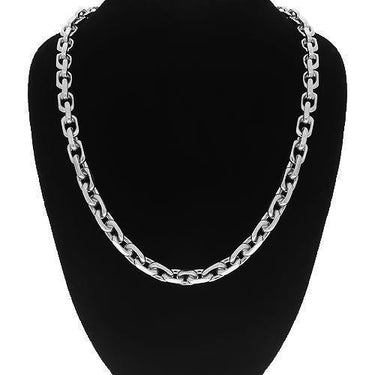 14K White Gold Mens Fancy Chain 5 mm